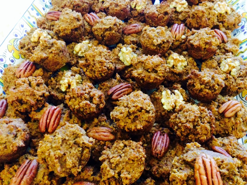 walnut/pecan muffins (with a dollop of coconut whipped cream, these were absolutely heavenly)